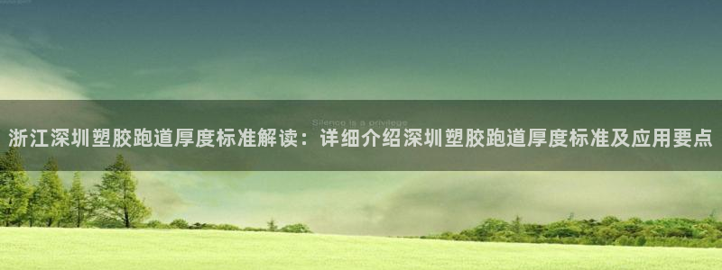 红足一1世即时比分：浙江深圳塑胶跑道厚度标准解读：详细介绍深圳塑胶跑道厚度标准及应用要点