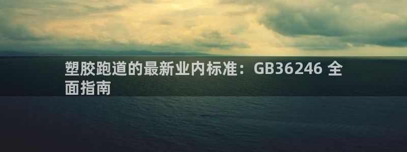 777814红·足一世比分：塑胶跑道的最新业内标准：GB36246 全
面指南